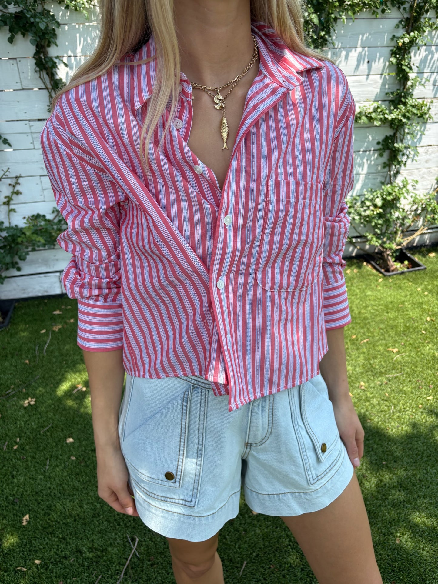 the shorty stripe shirt