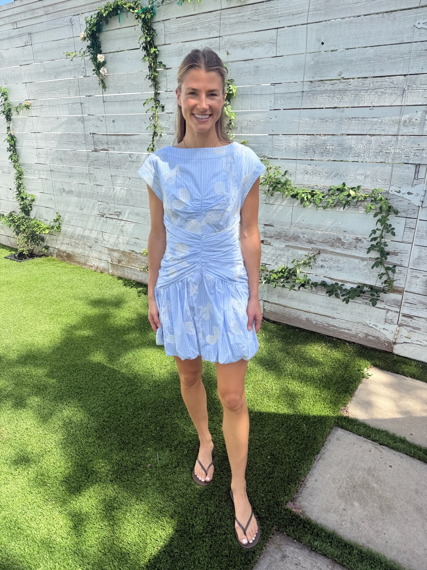 rowyn ruched mini dress