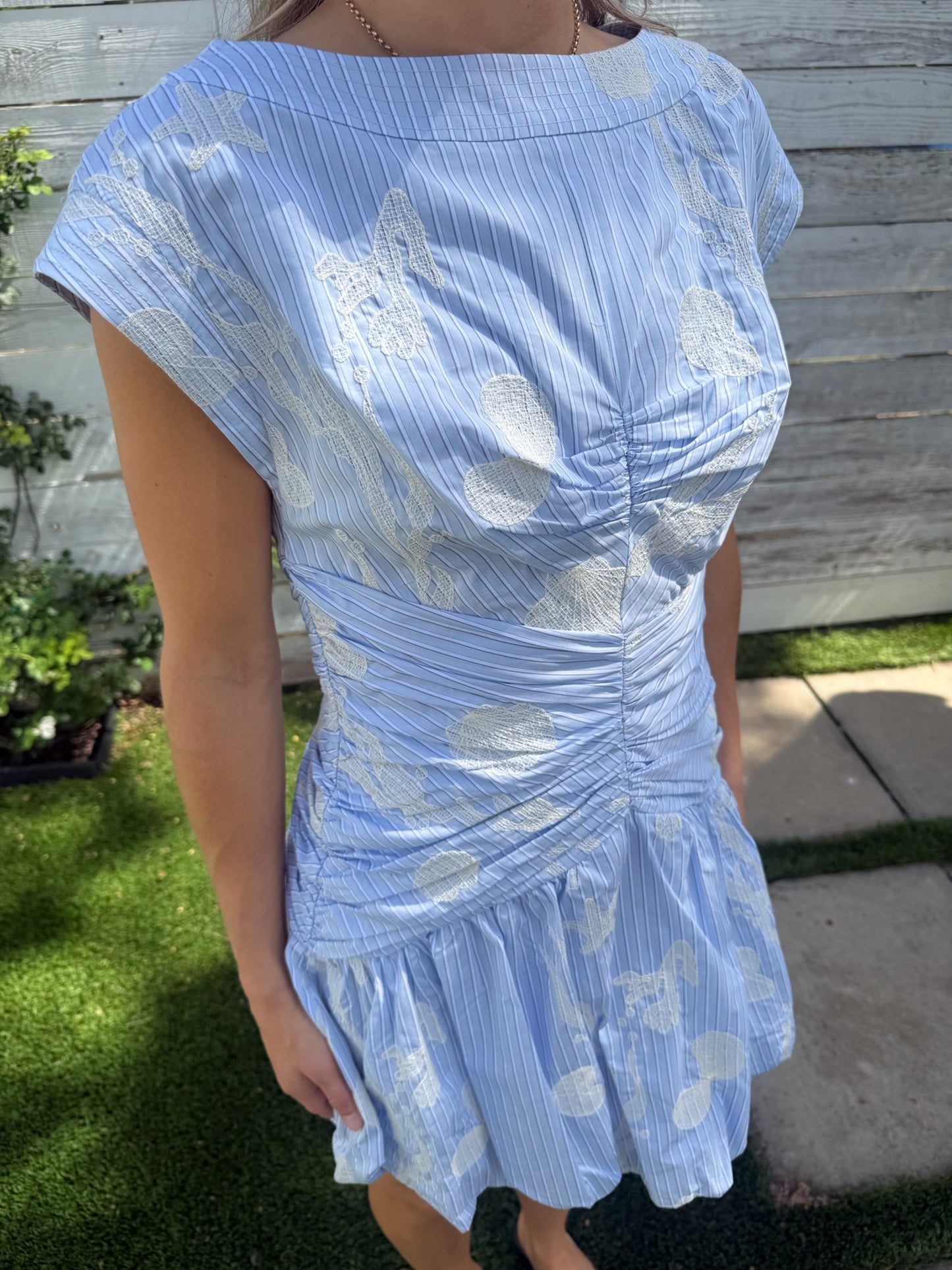 rowyn ruched mini dress