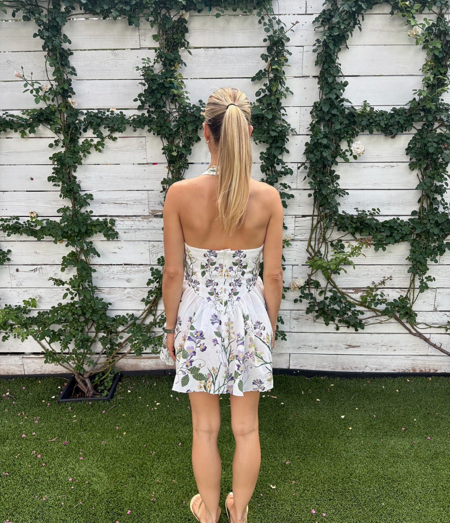 anya corseted mini dress