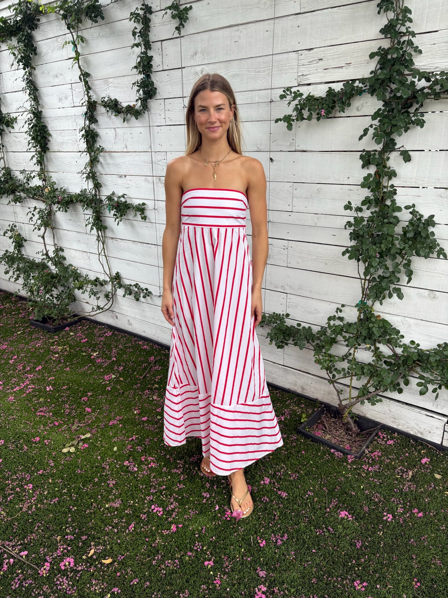 timothy dress in summer stripe