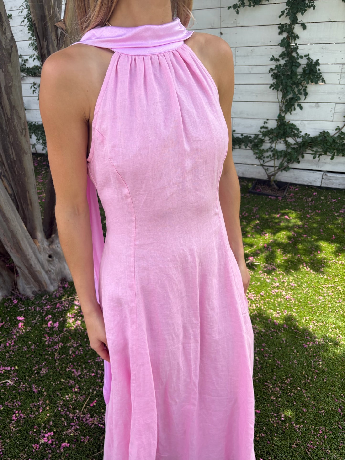 lousie linen maxi dress