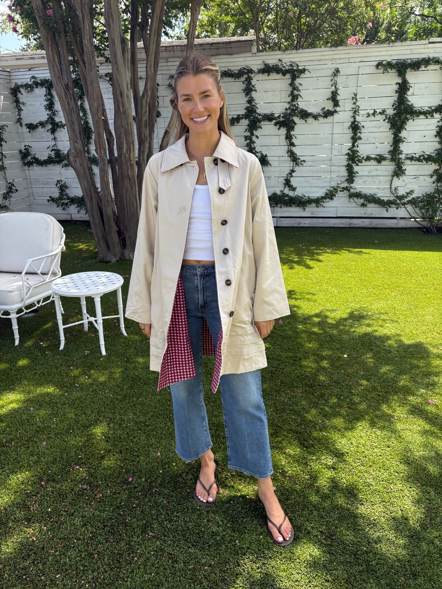 mercedes bow reversible trench