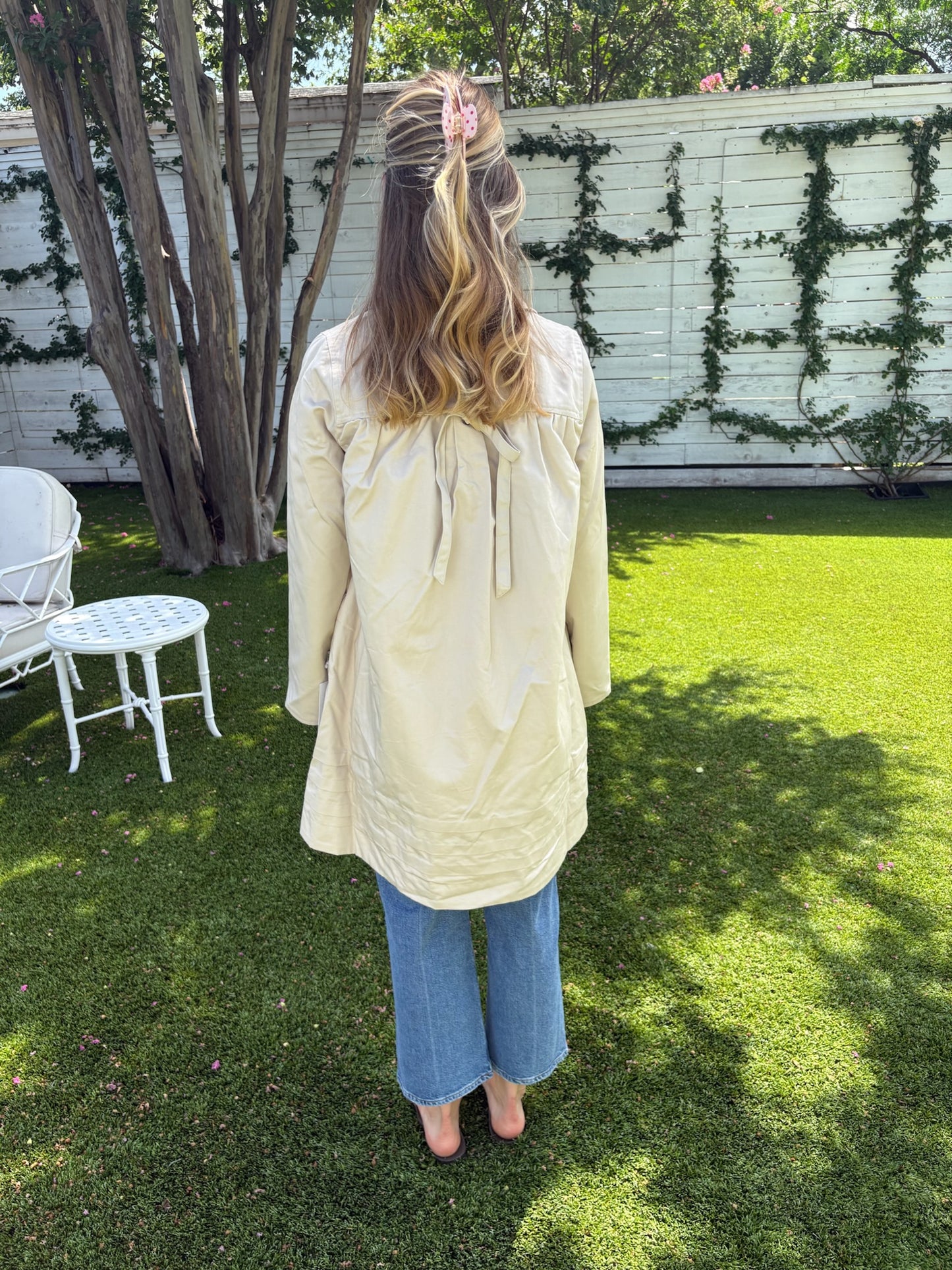mercedes bow reversible trench