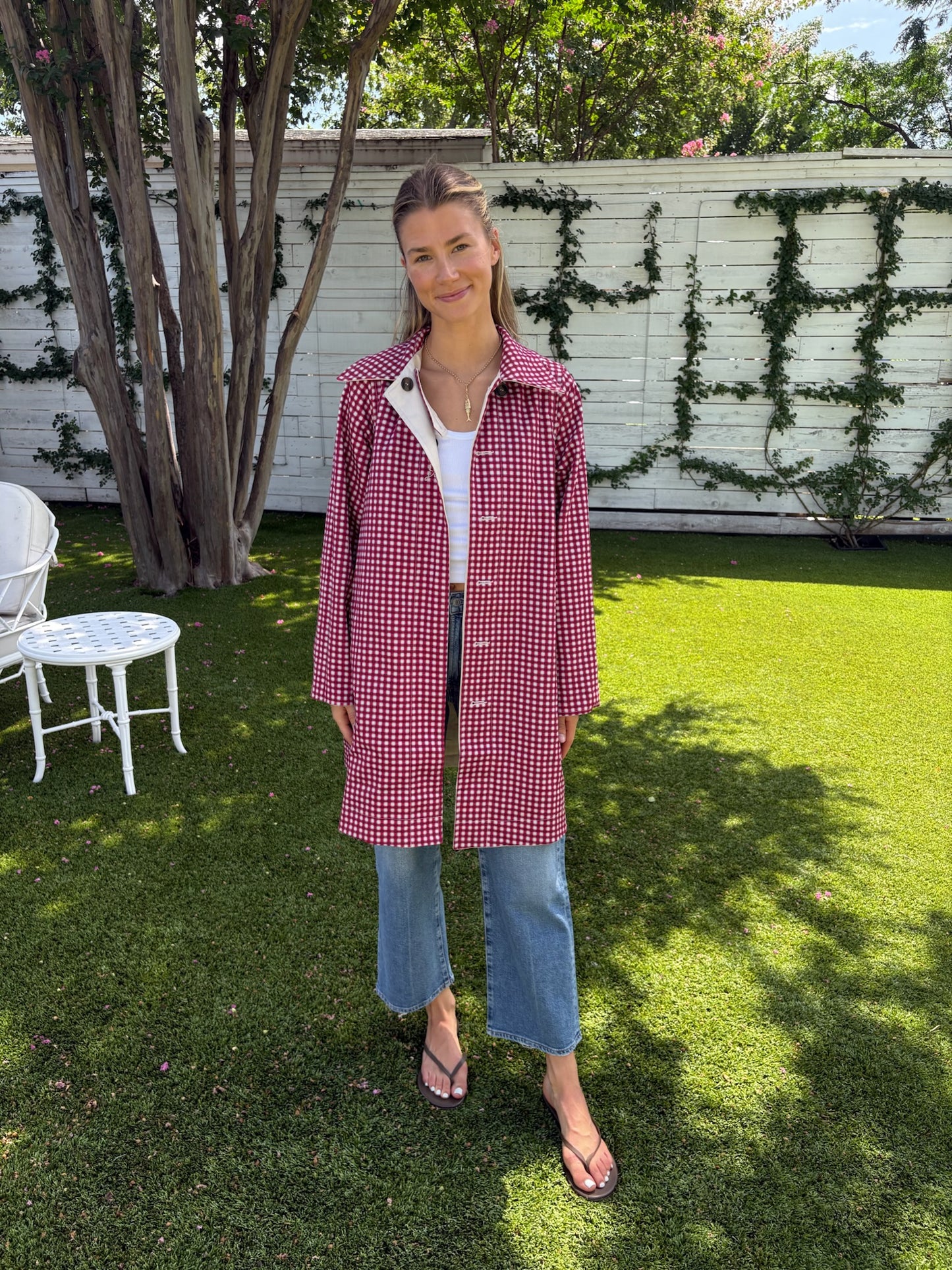 mercedes bow reversible trench