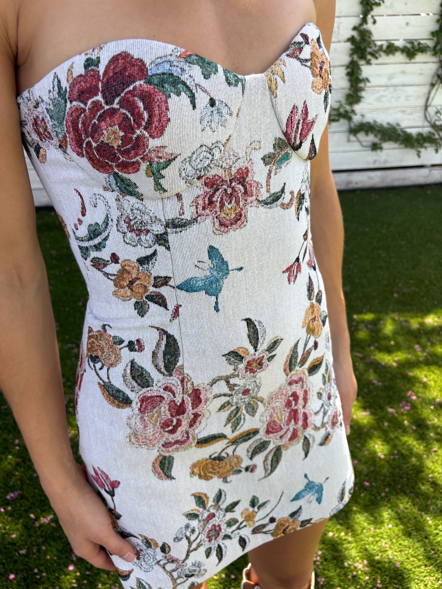 maria jacquard dress