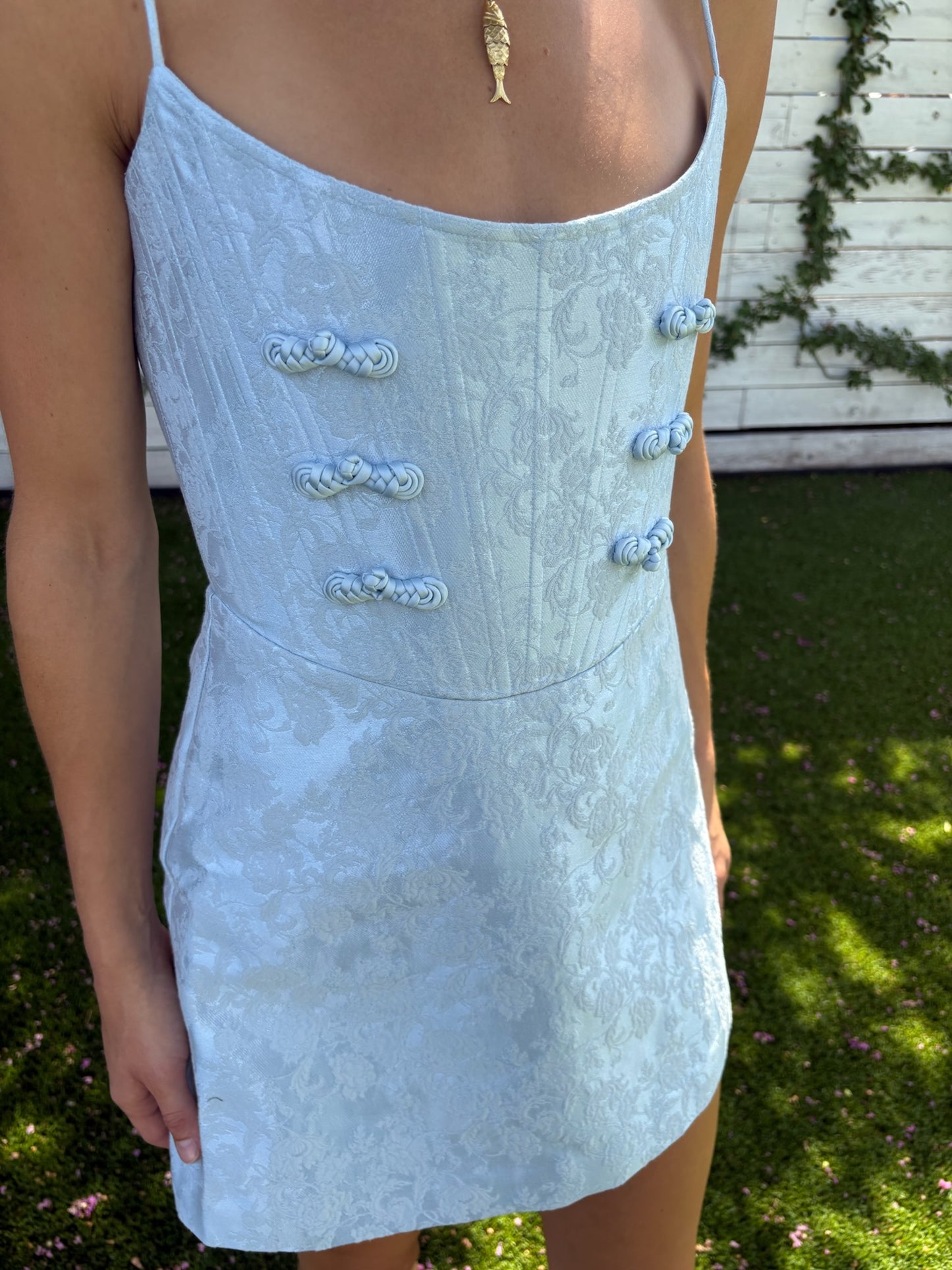 andi jacquard dress