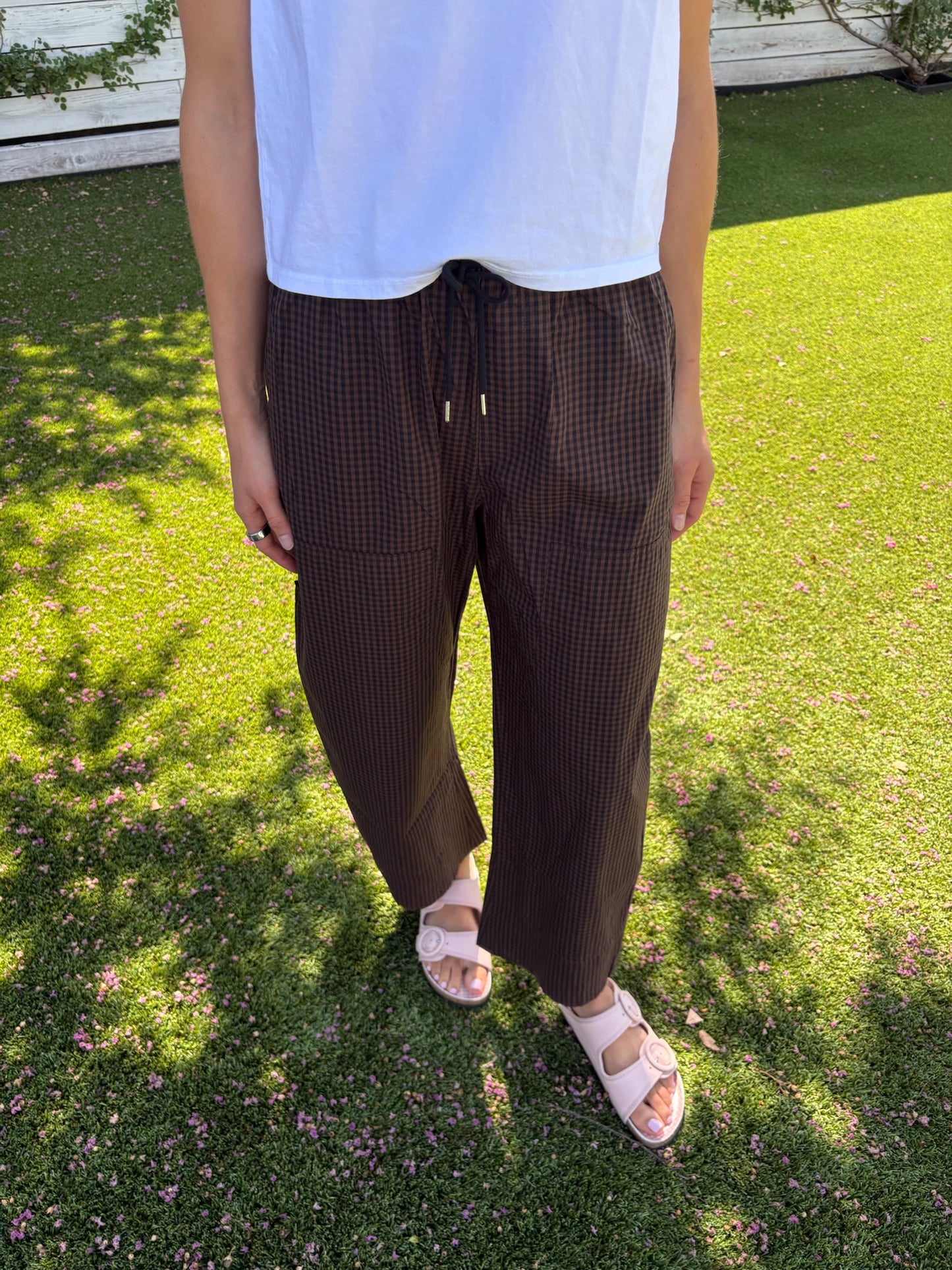 theo drawstring poplin pant