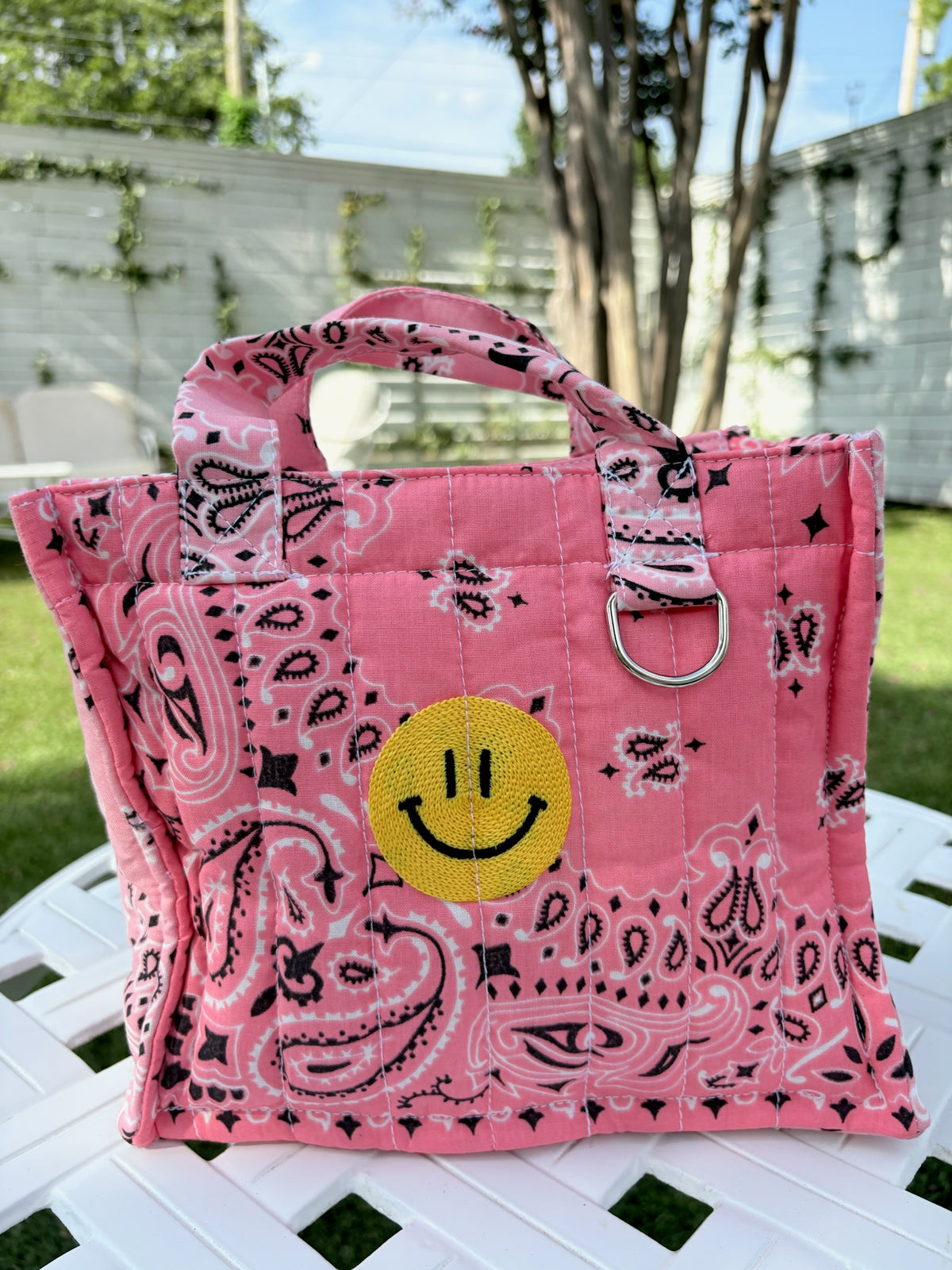 mini cabas happy face