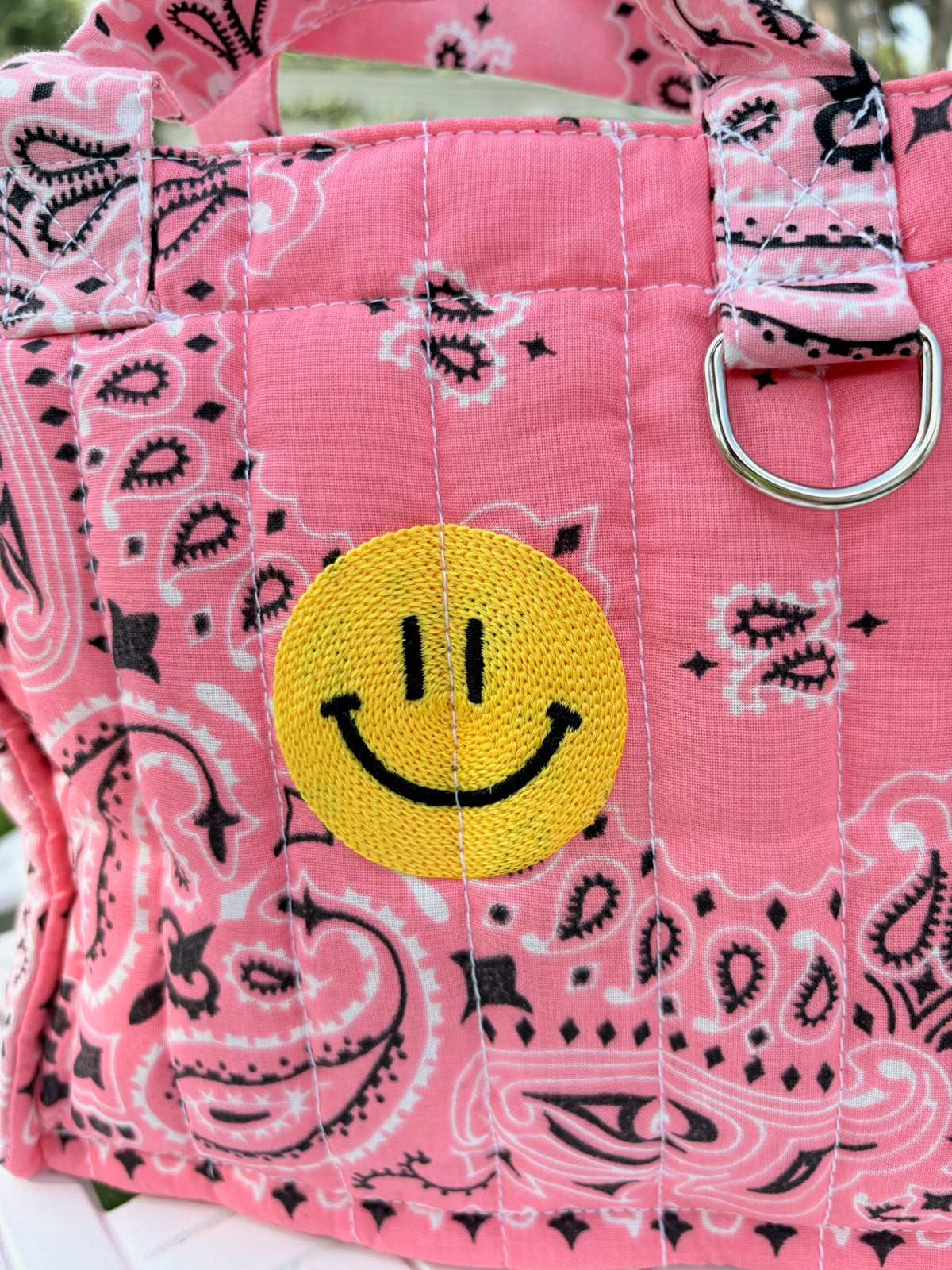 mini cabas happy face