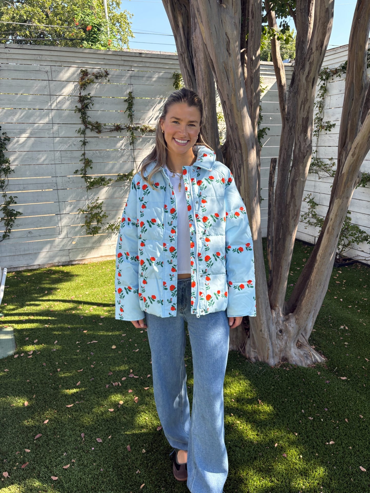 roses medium length jacket
