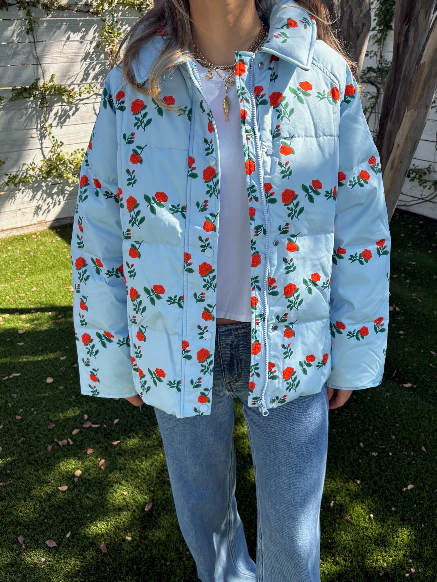 roses medium length jacket