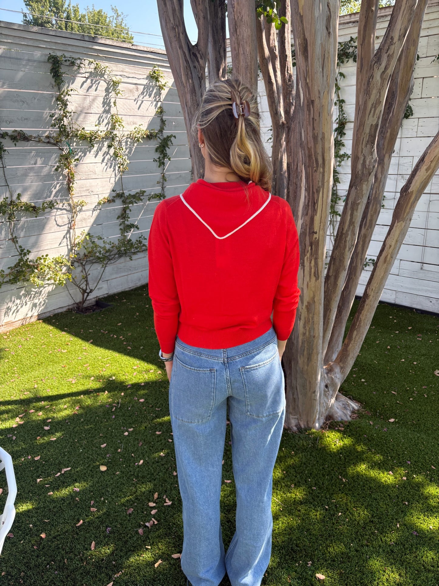 scarf neck lara cardigan