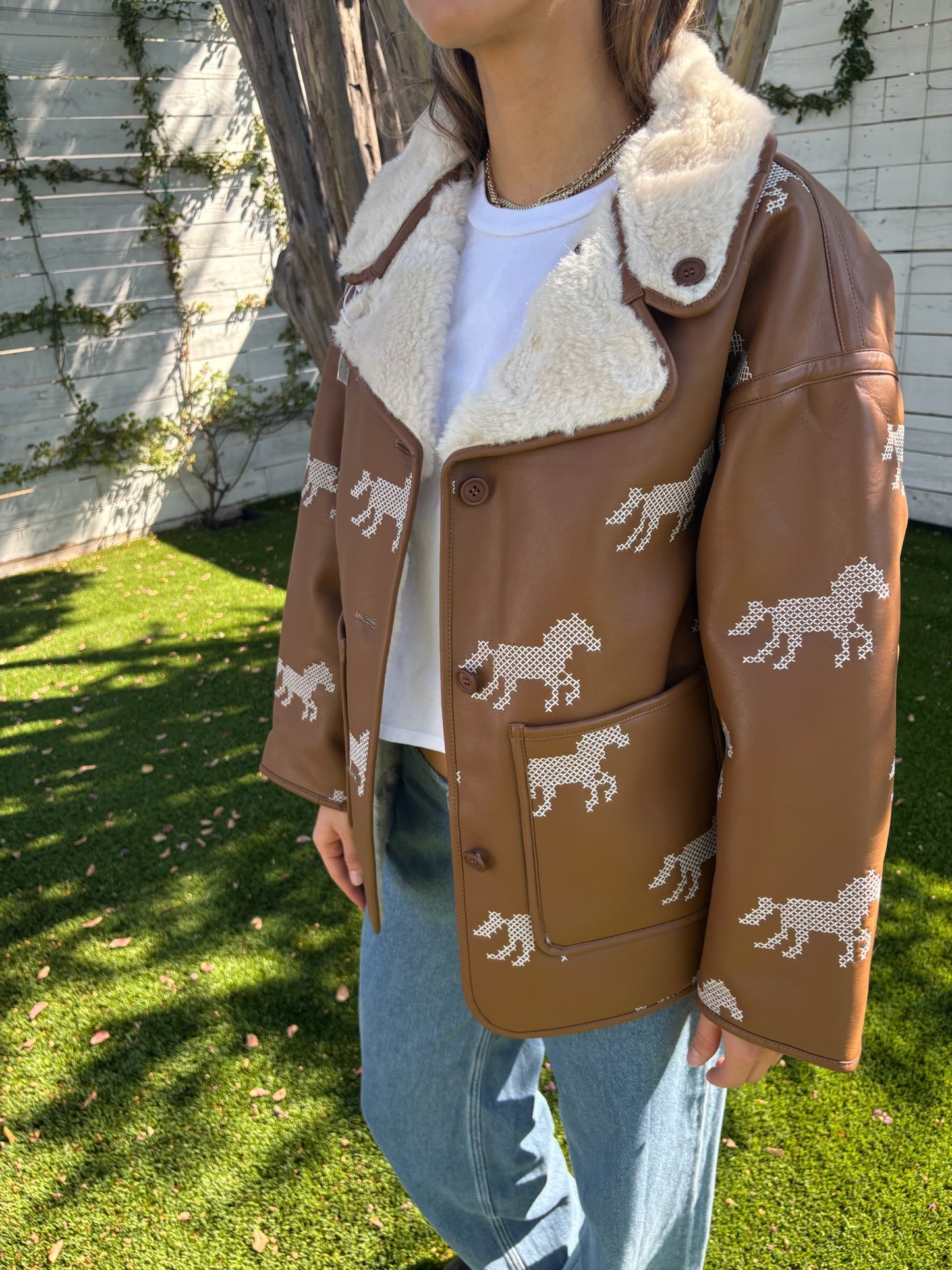 faux fur horses coat