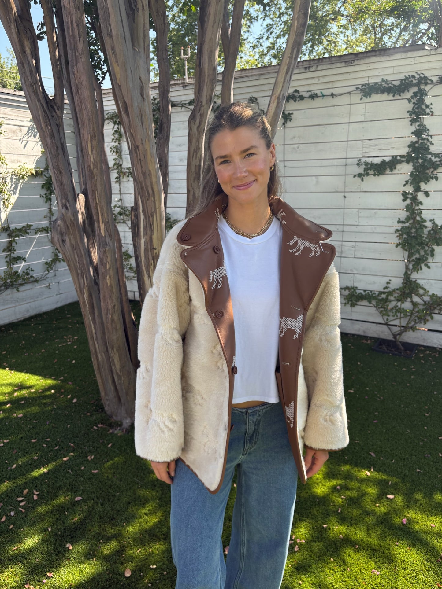 faux fur horses coat