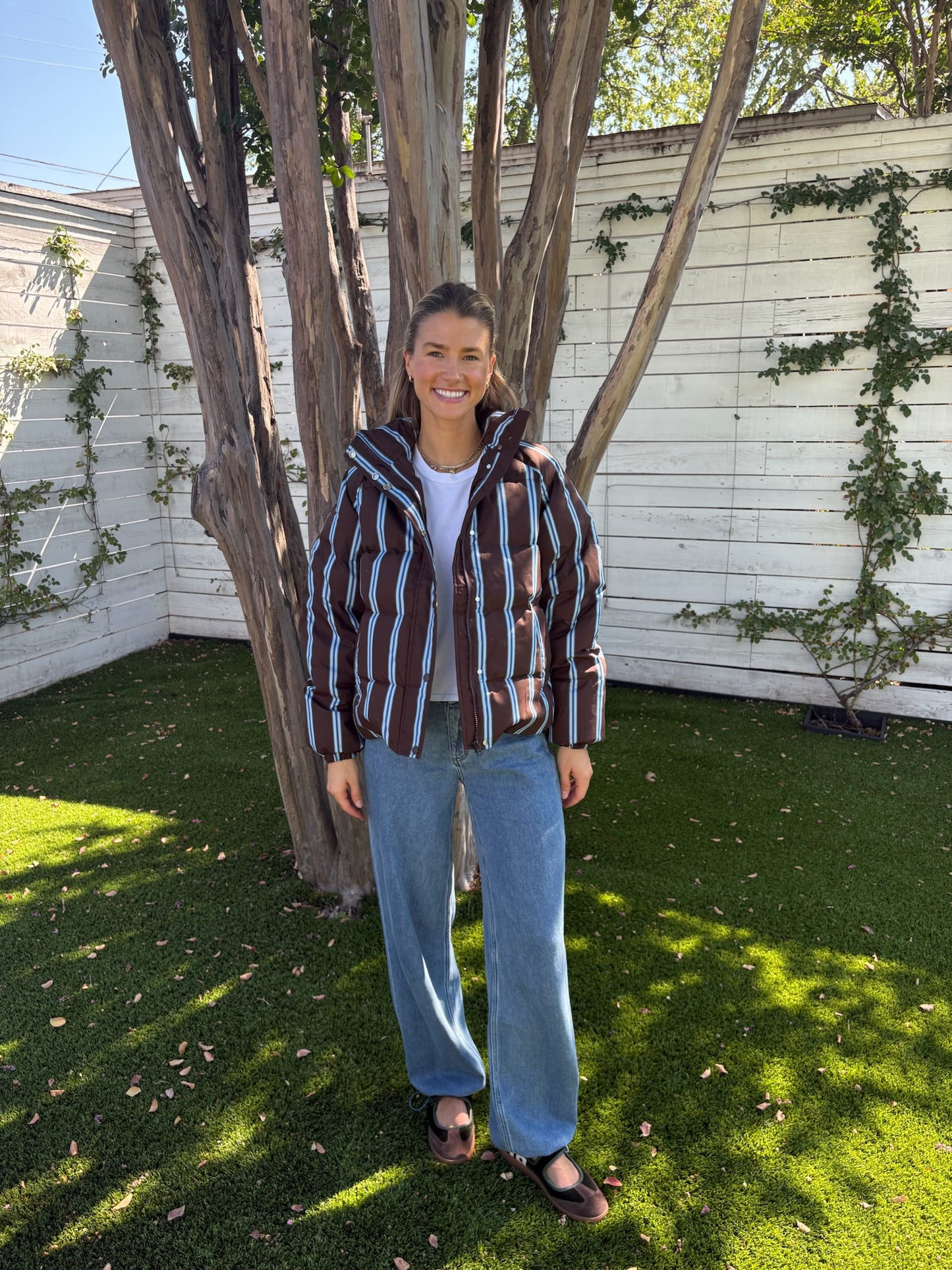 striped short jacket