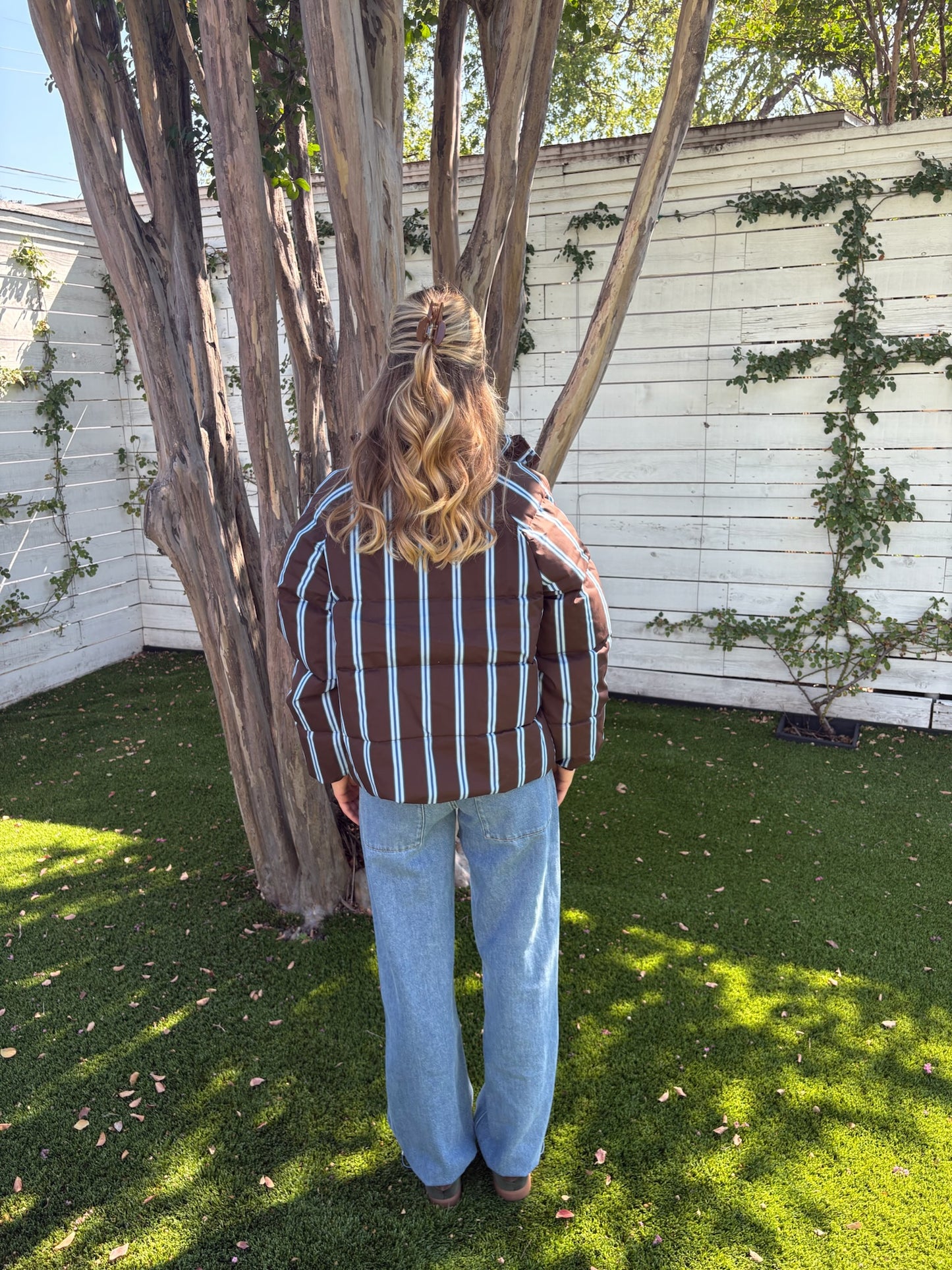 striped short jacket