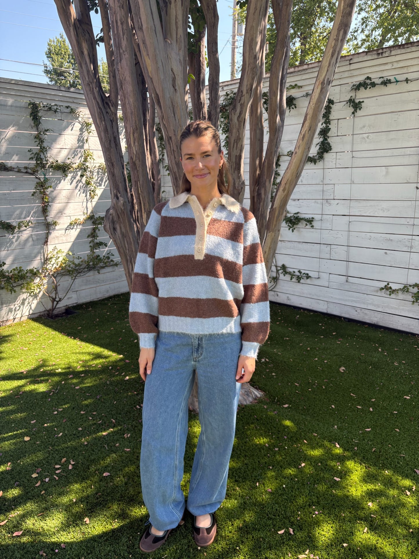 frank striped polo