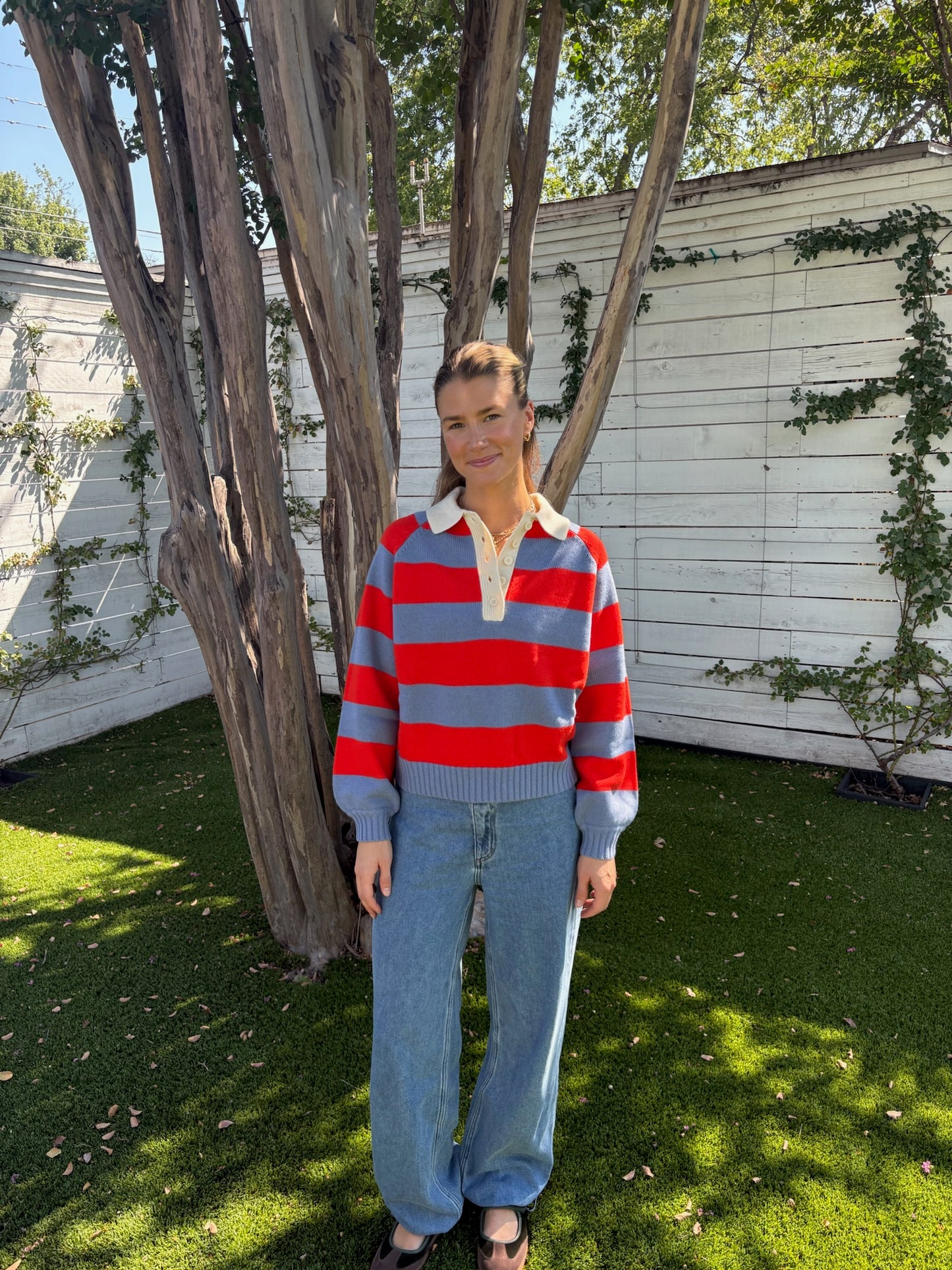 frank striped polo