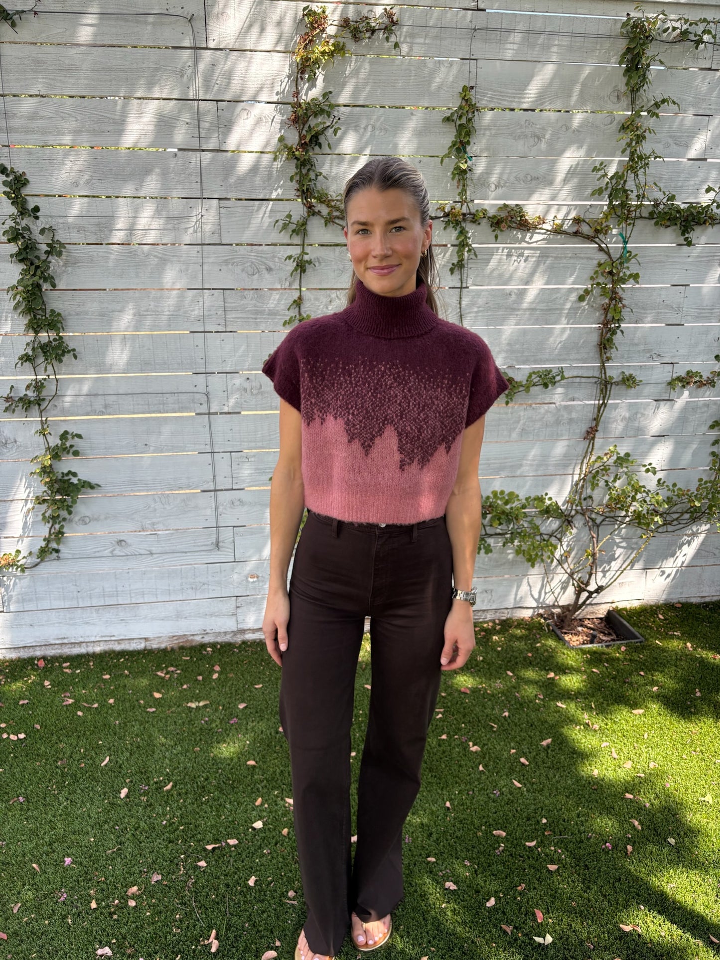 harper ombre knit top