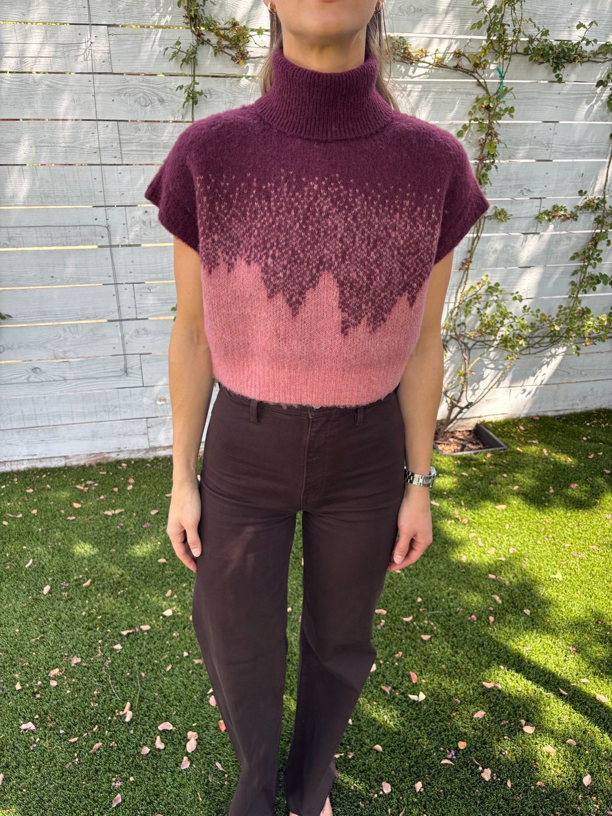 harper ombre knit top