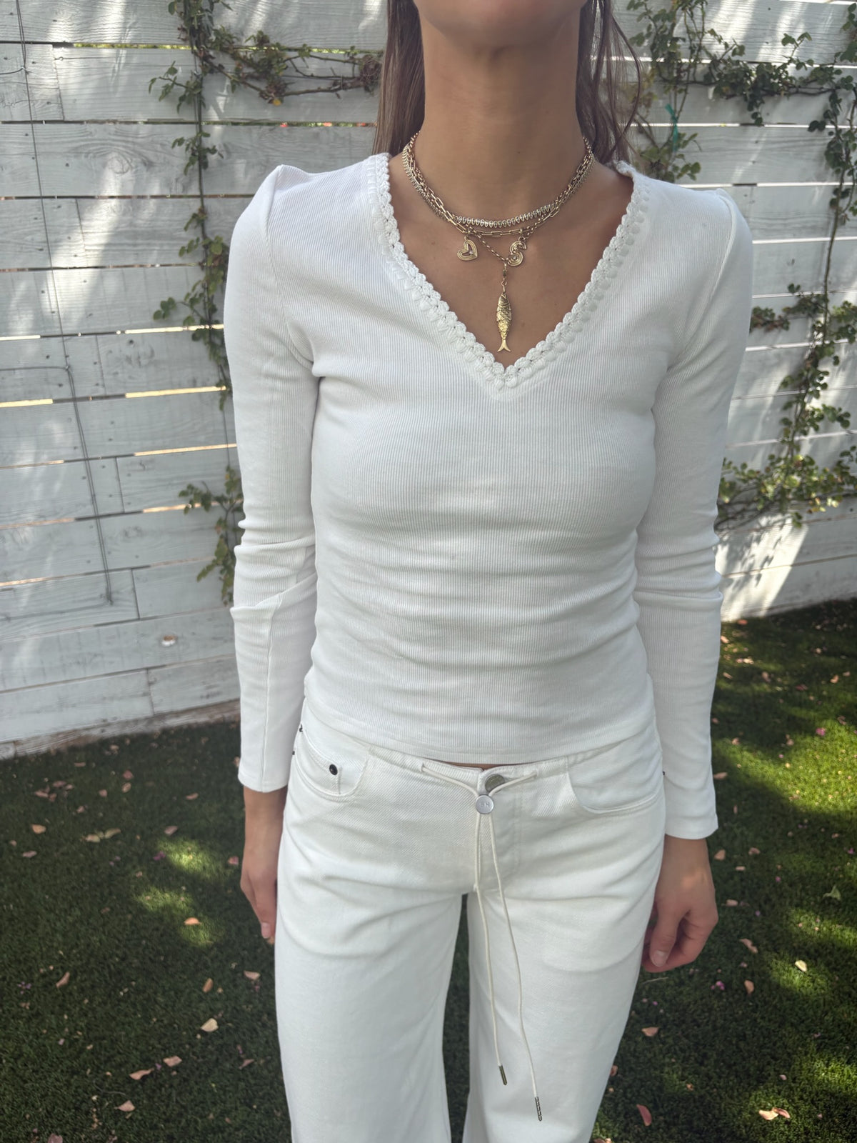 tallulah v neck top
