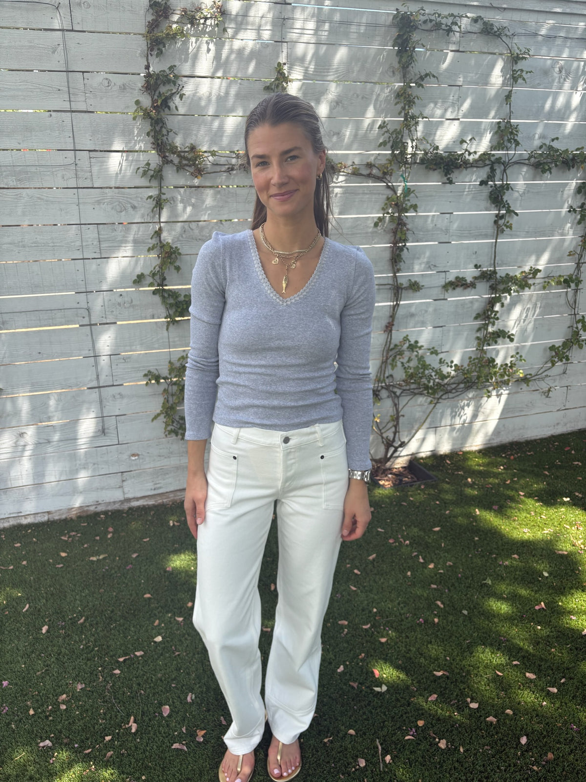 tallulah v neck top