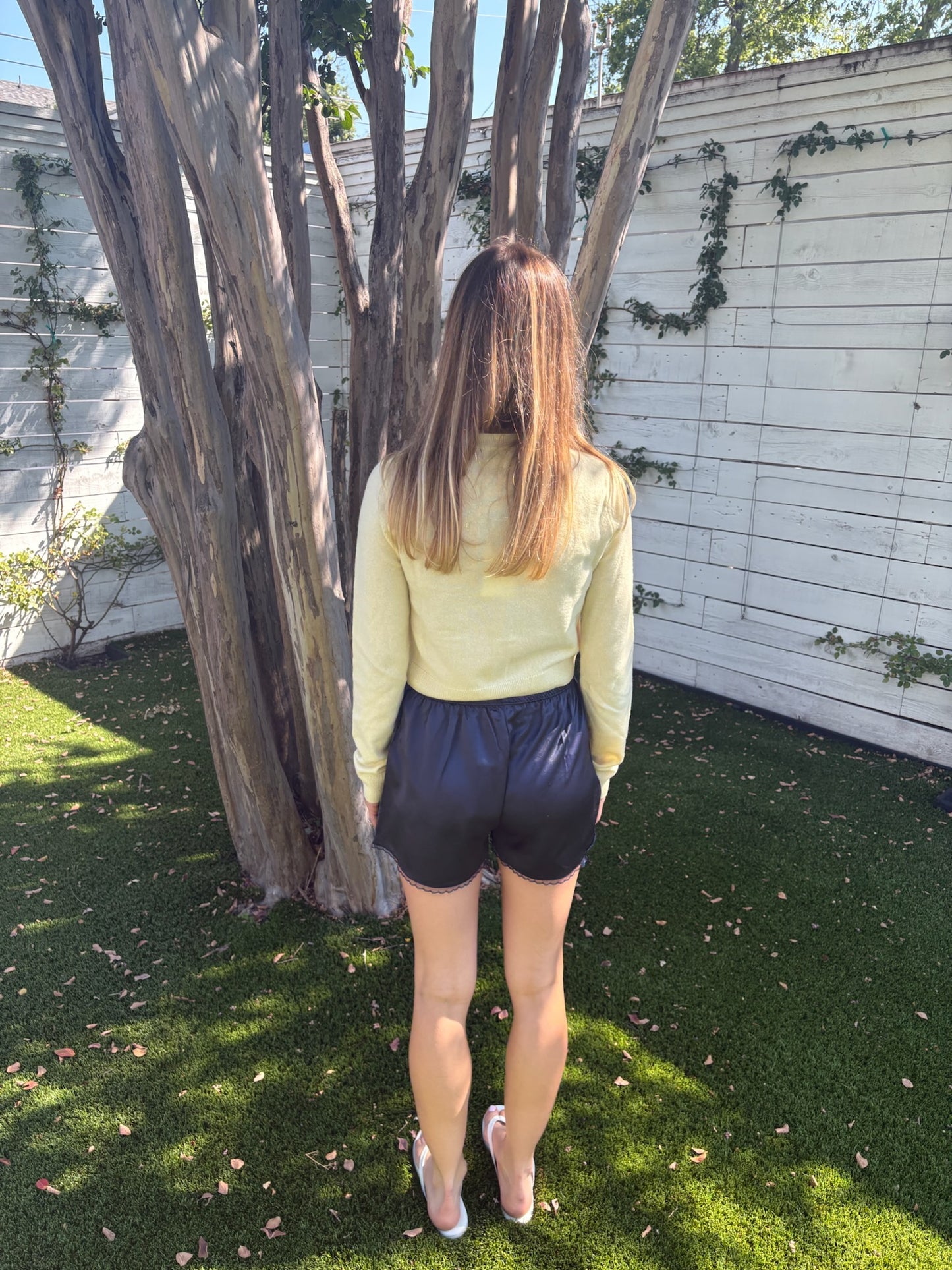 silk lace tap short