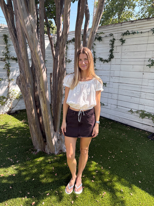 kiera skirt in sloe berry