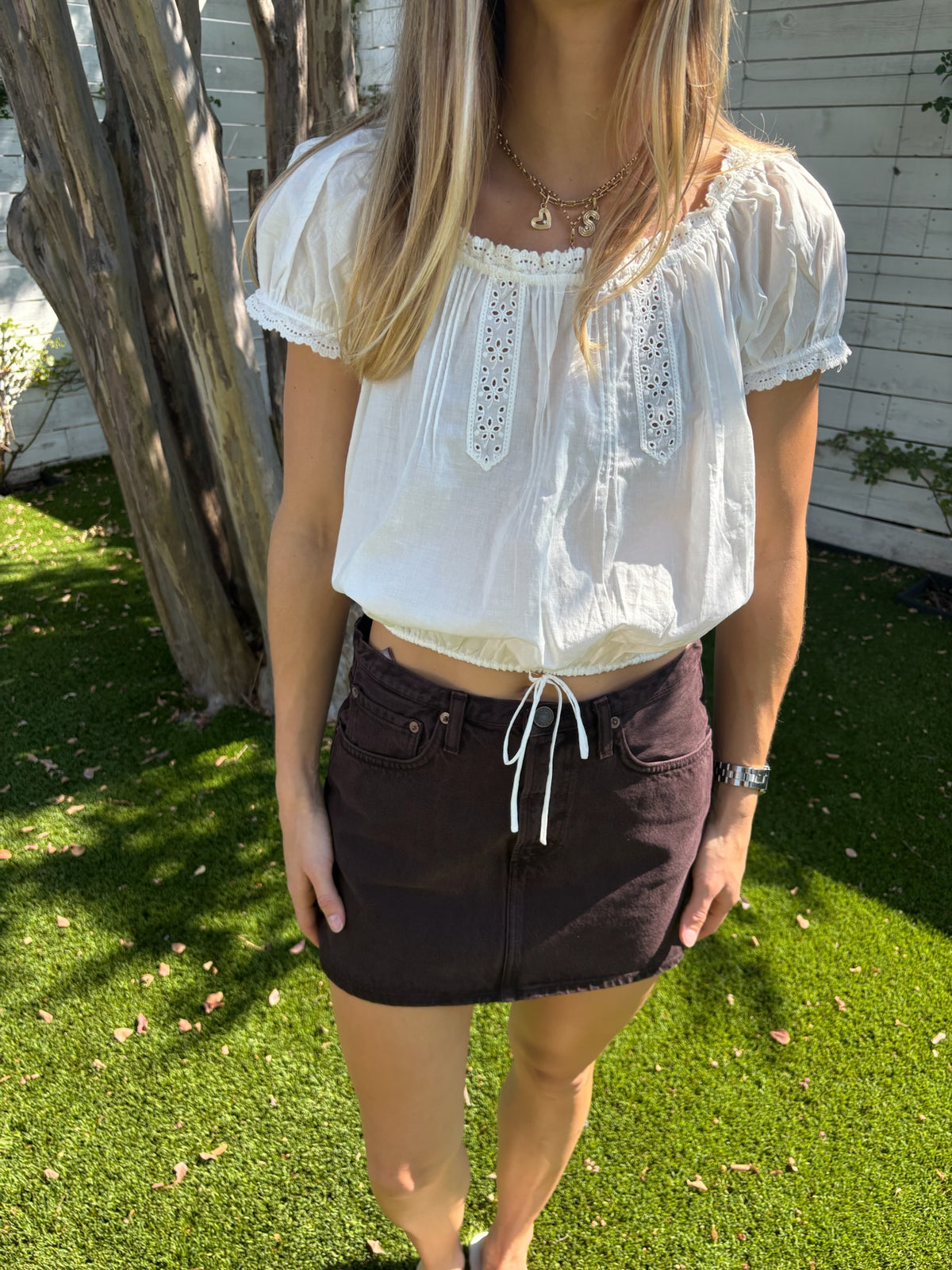 kiera skirt in sloe berry