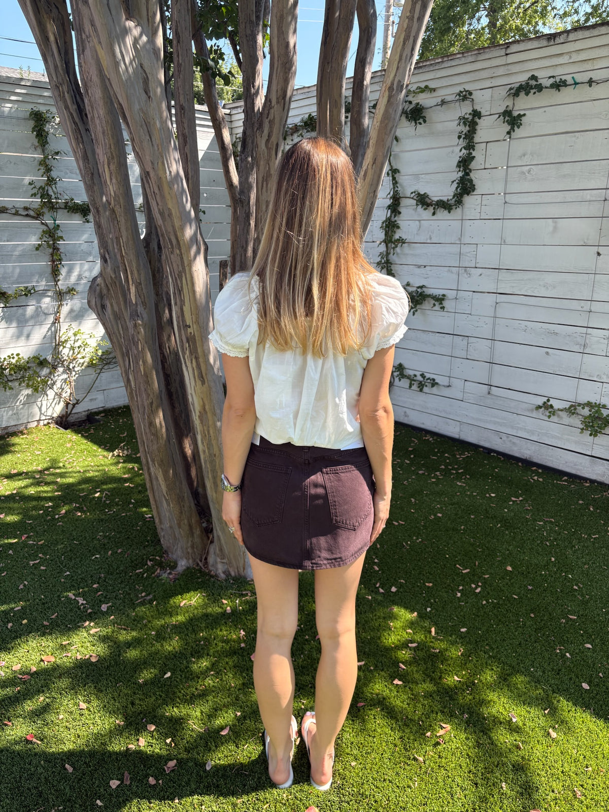 kiera skirt in sloe berry