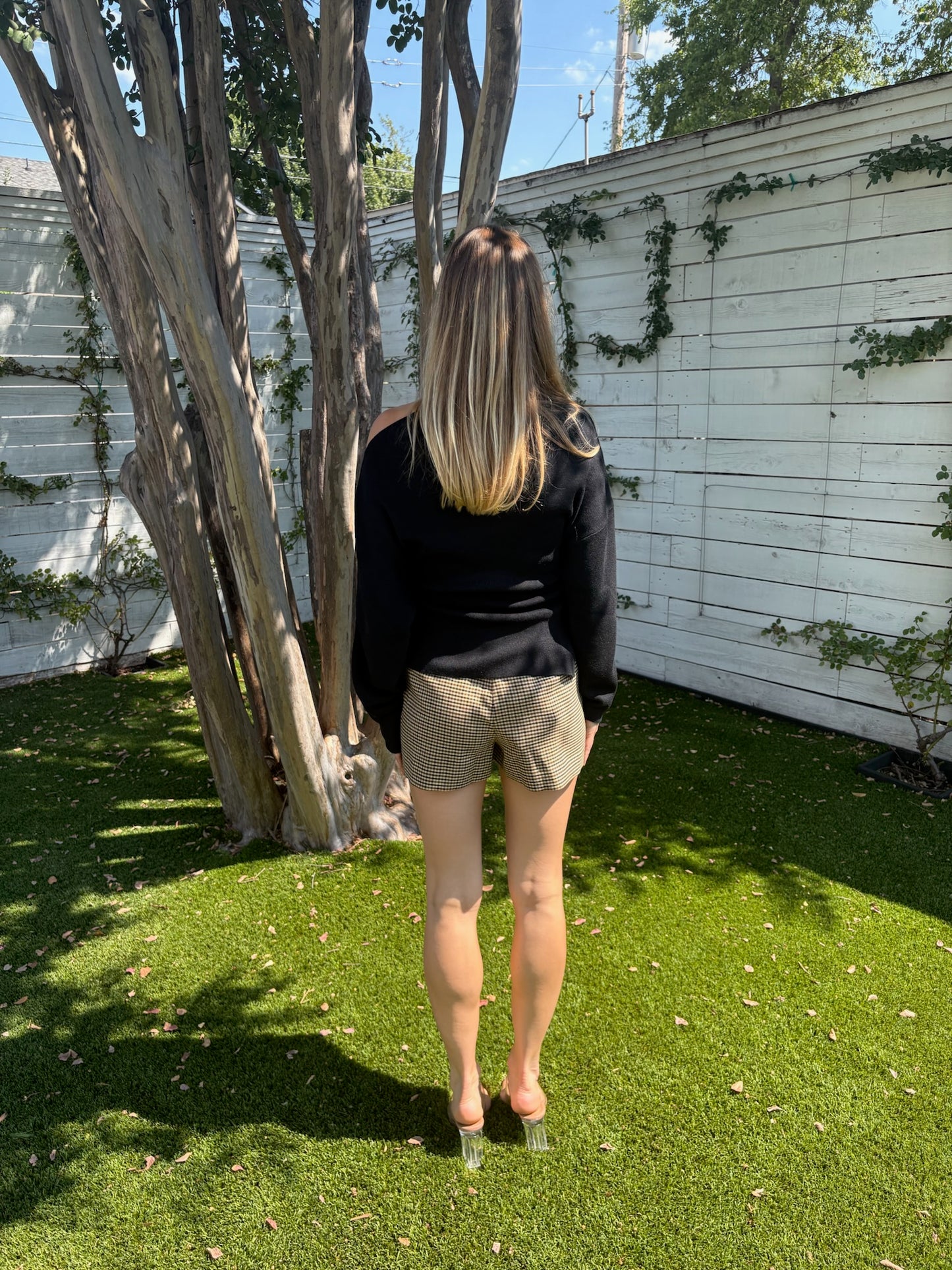 check mini skort