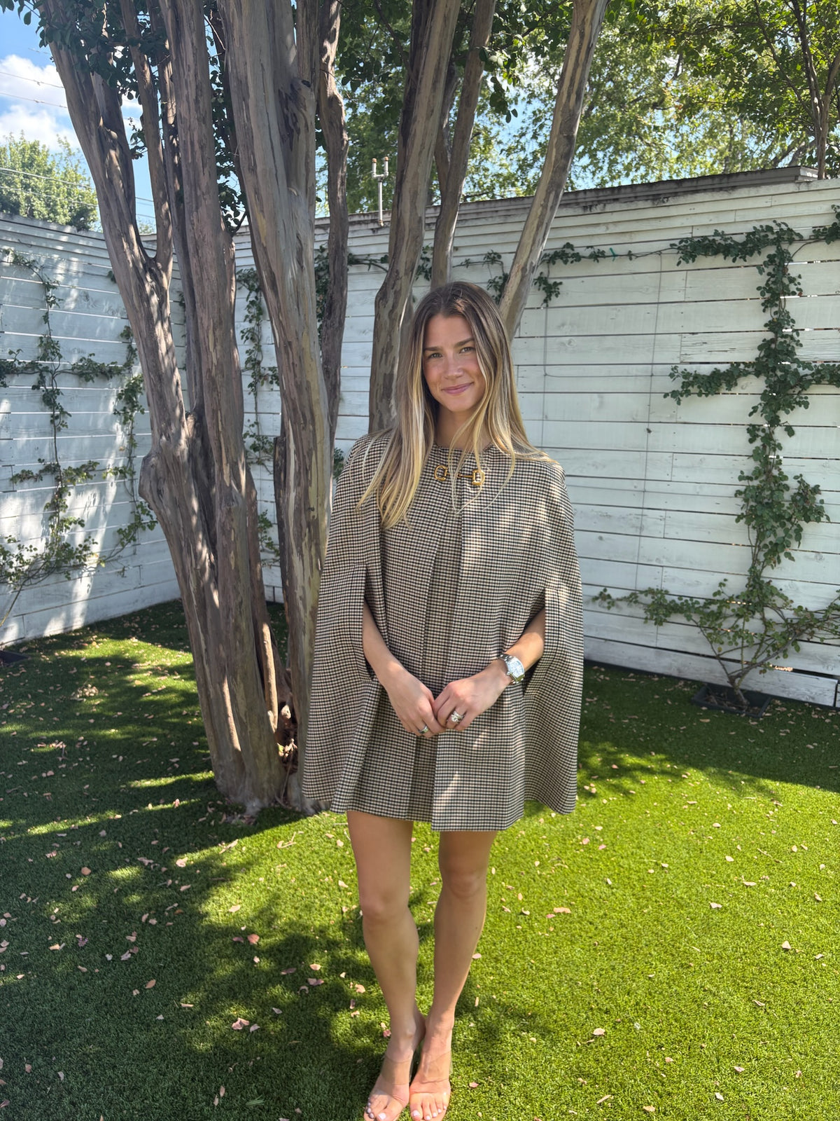check gigi mini dress