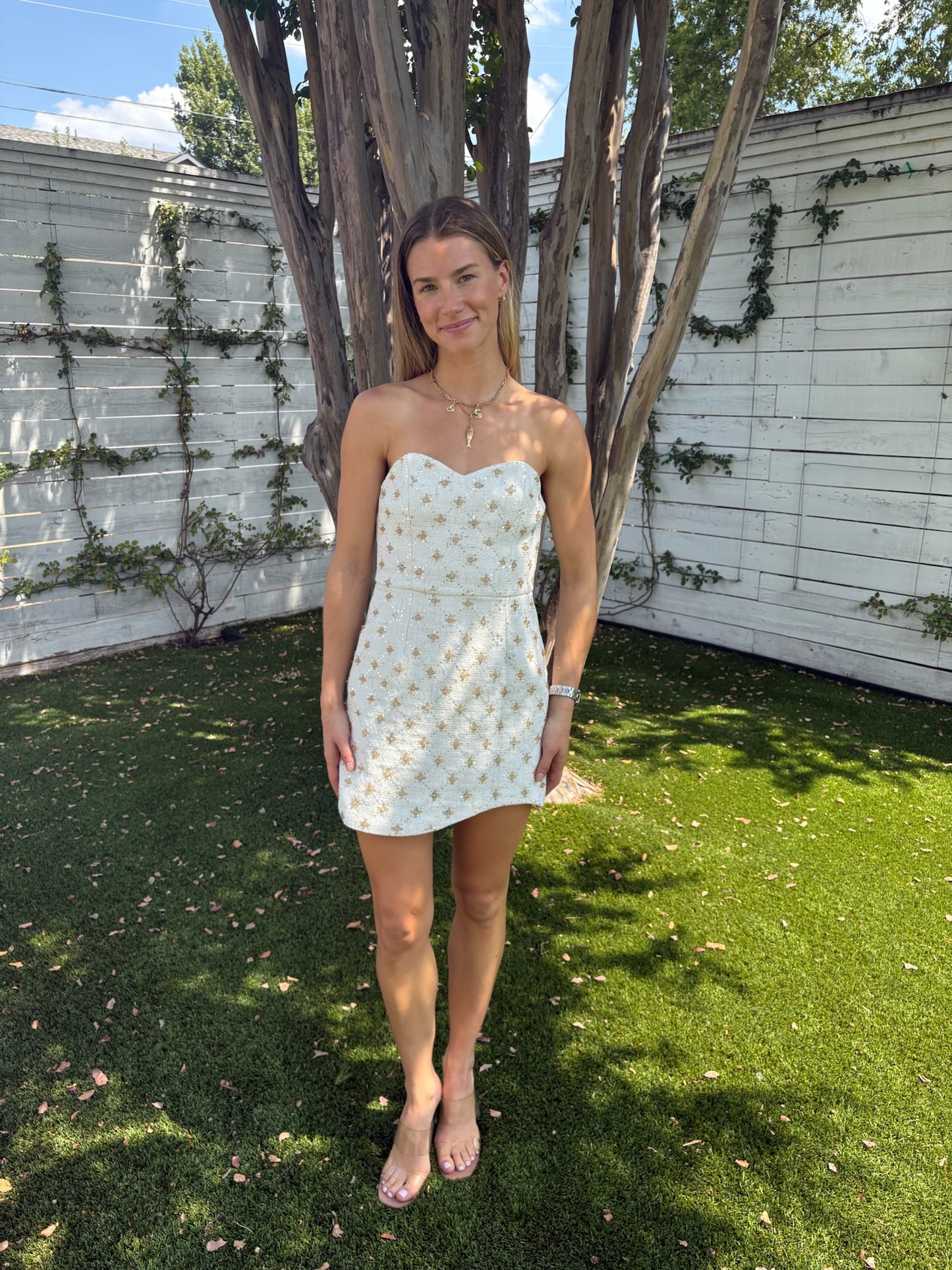 liore curved hem mini dress