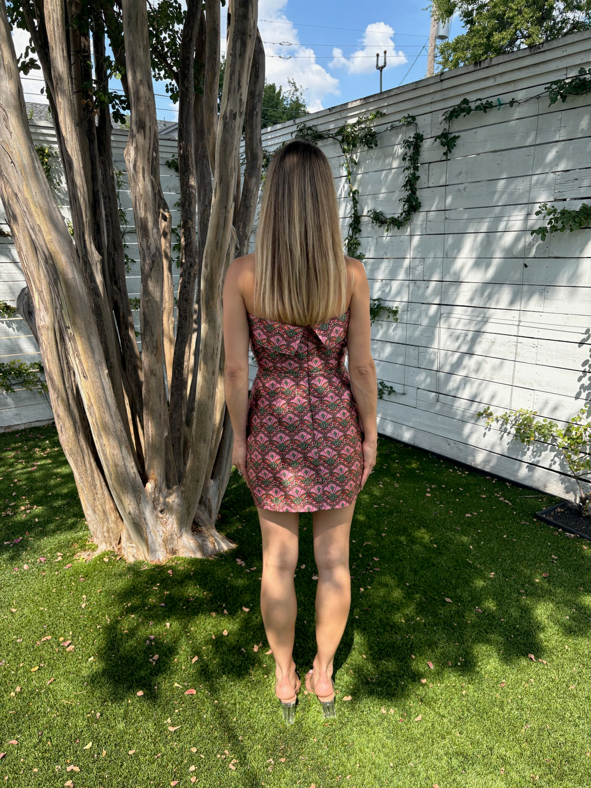 sutton dress in jaipur tapestry