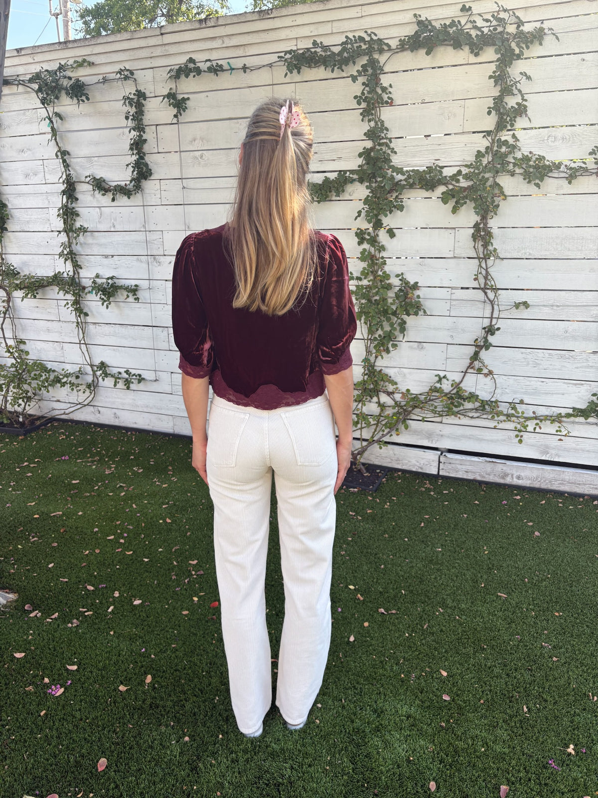 ursula top in bordeaux