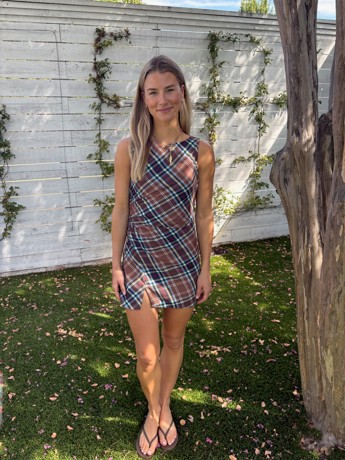 the rosalie dress plaid