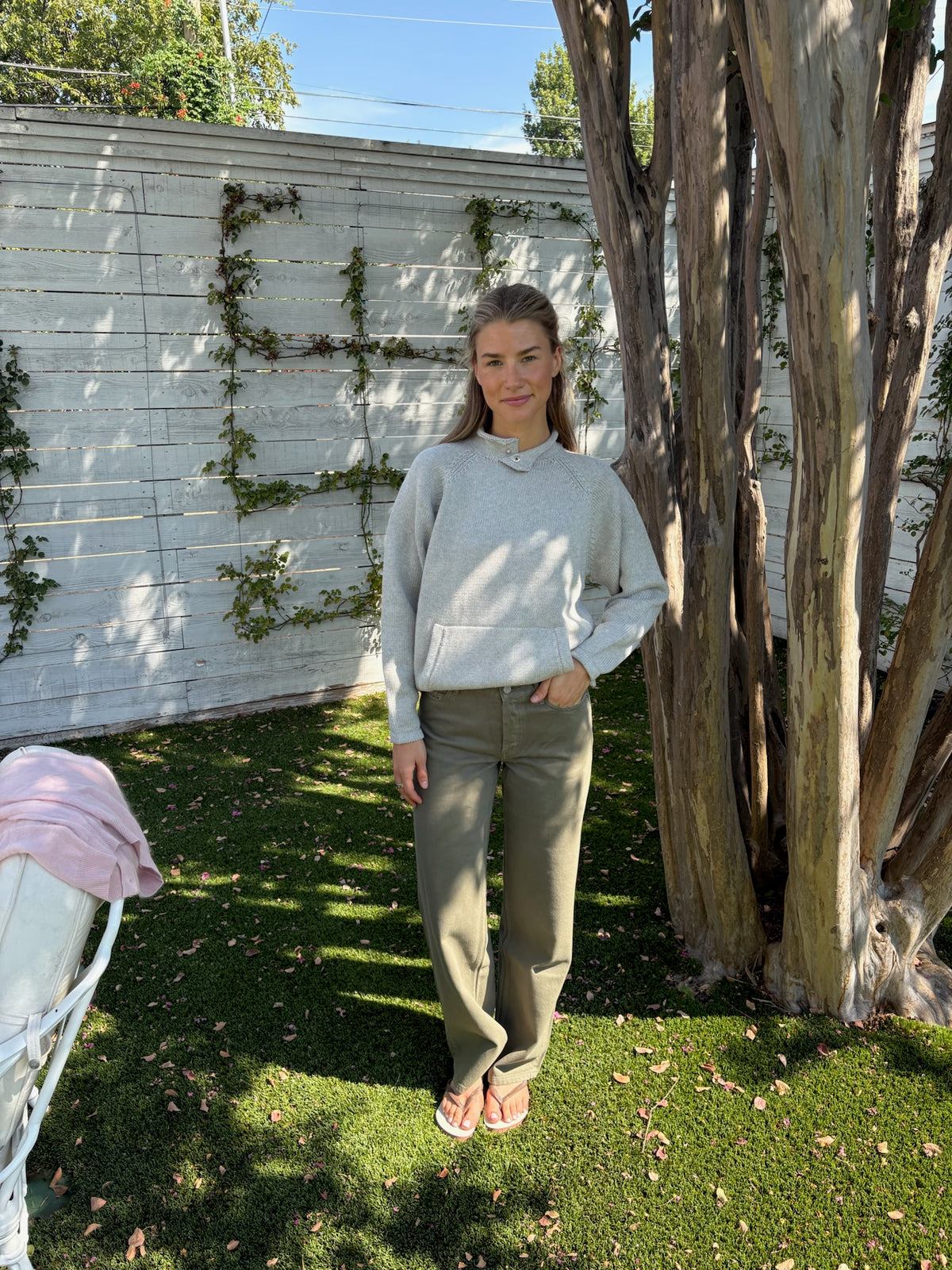 everyday jean in army green