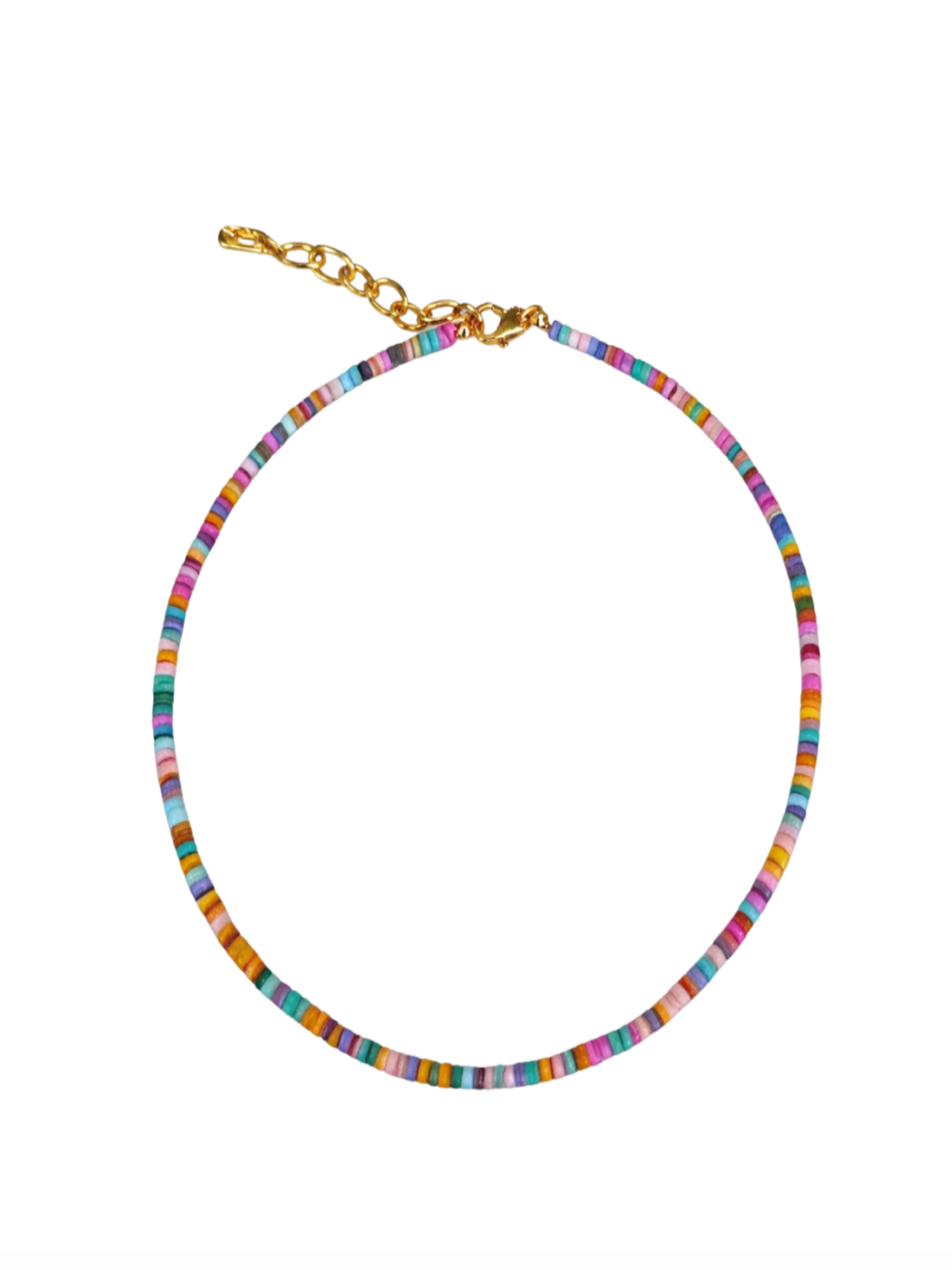 pastel mini beaded necklace