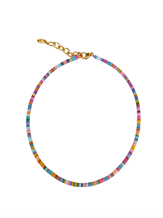 pastel mini beaded necklace