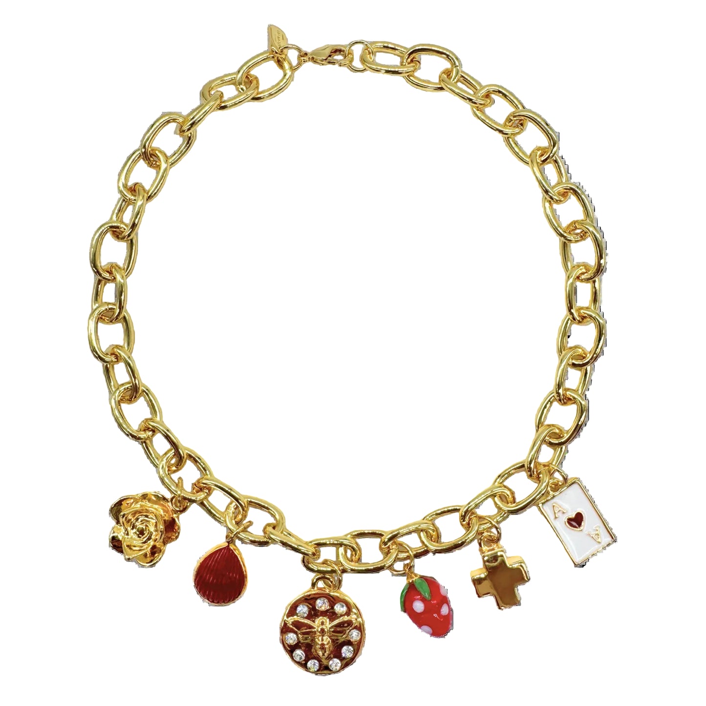 strawberry charm necklace