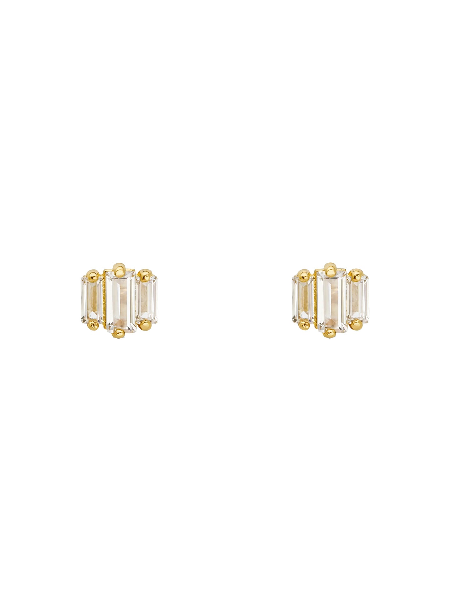 deco baguette trio studs