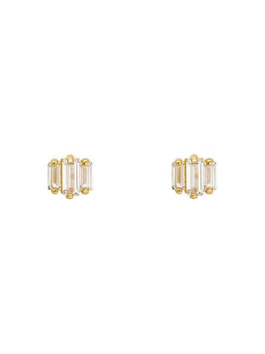 deco baguette trio studs