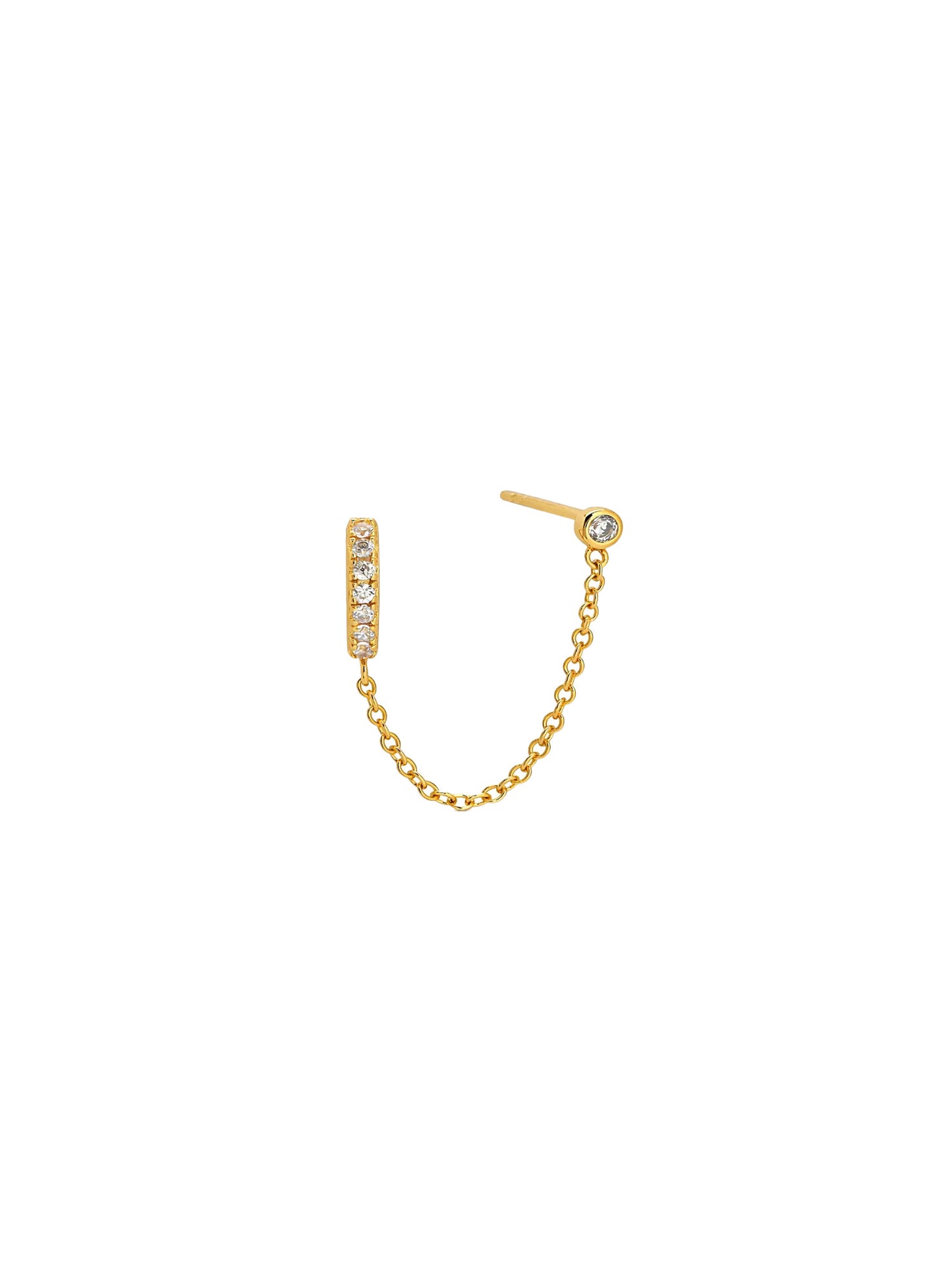 love and magic double piercing stud & hoop