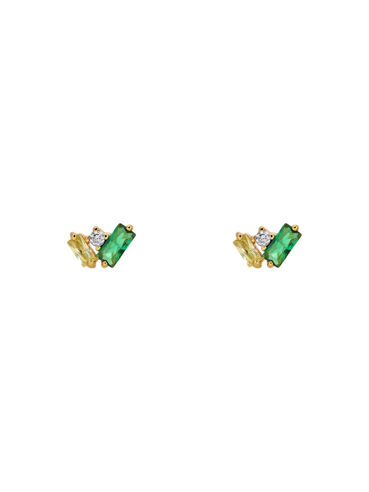 olivia emerald and crystal studs
