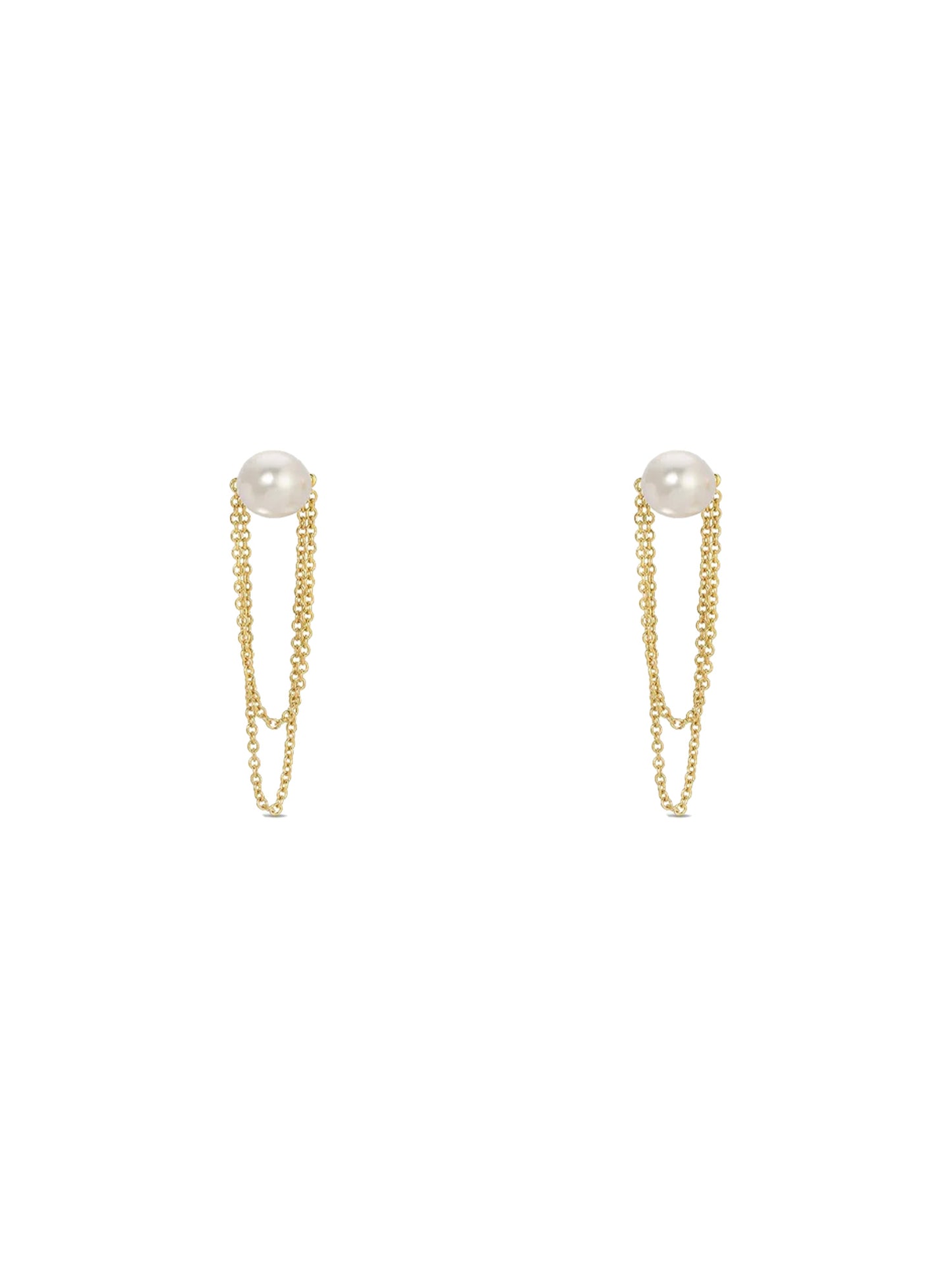 parker pearl with chain earrings