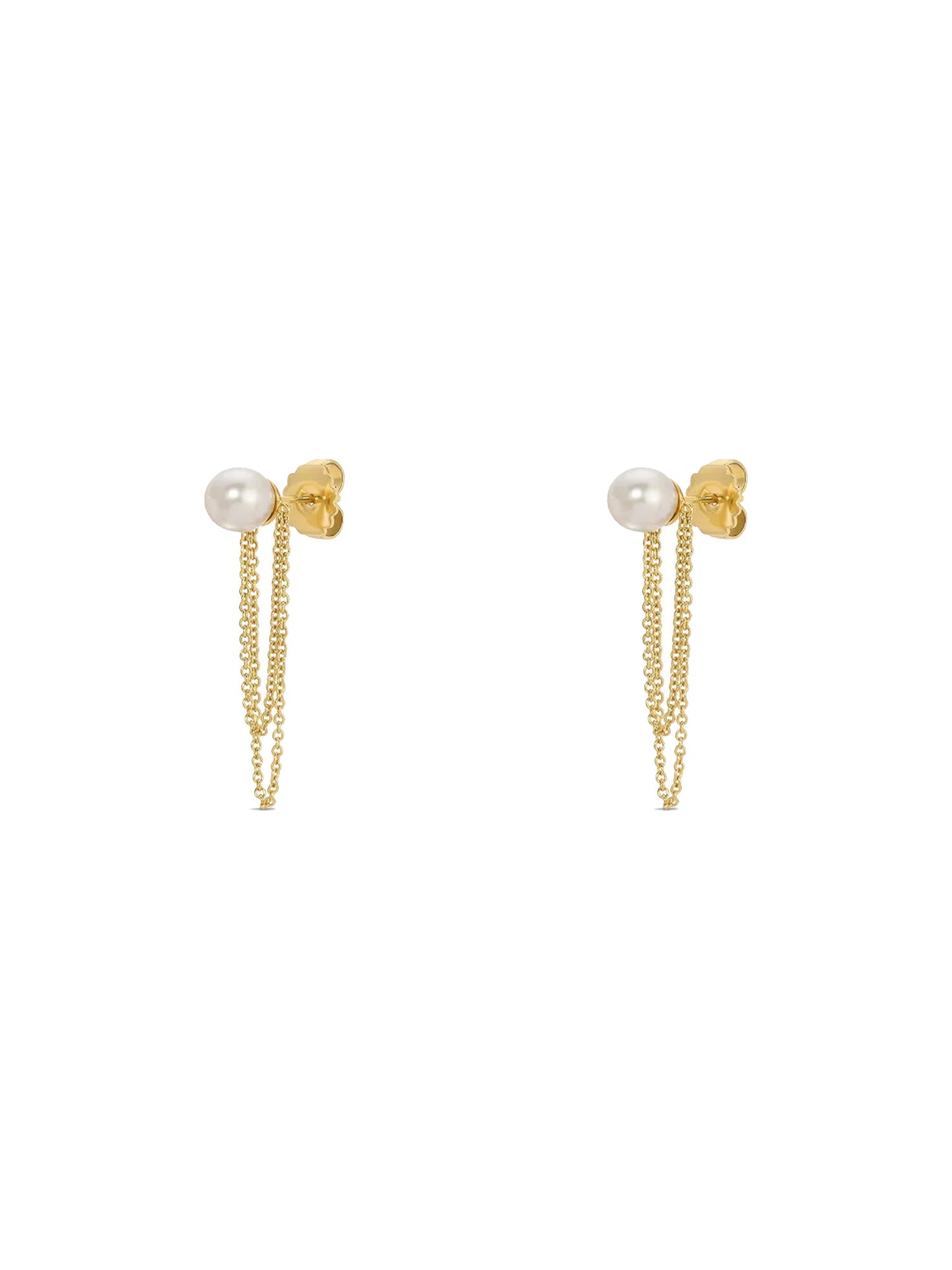 parker pearl with chain earrings