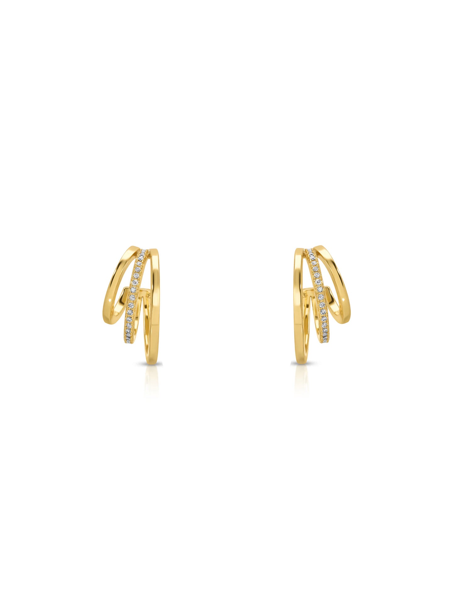 rory triple circle hoop earrings