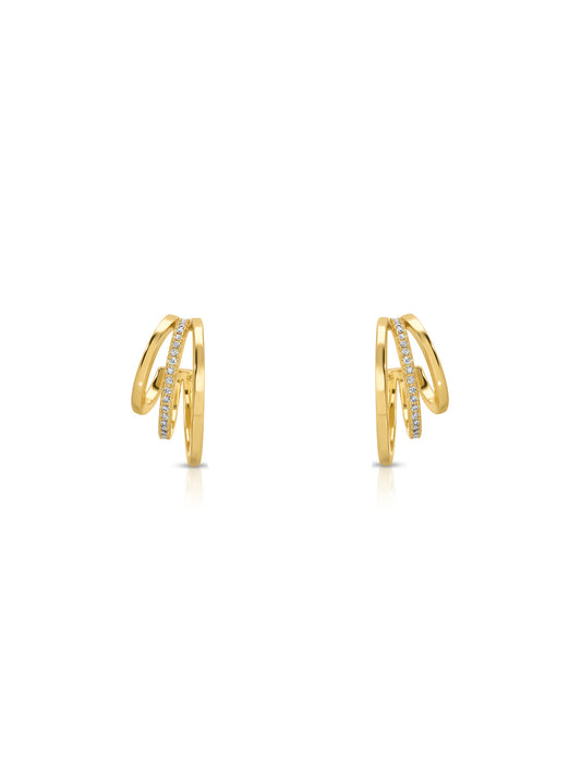 rory triple circle hoop earrings