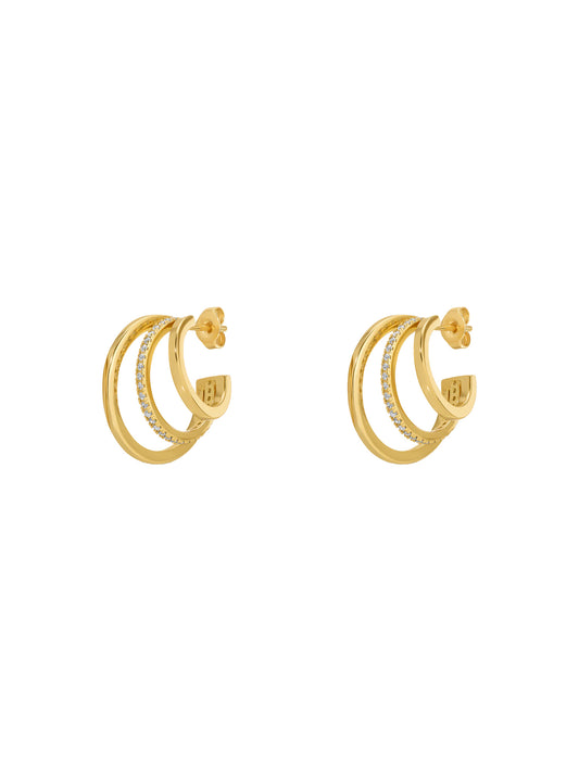 rory triple circle hoop earrings